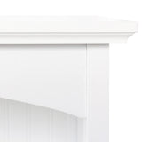 eHemco 3 Tier Bookcase with 2 Arched Supports, 40 Inches, White eHemco