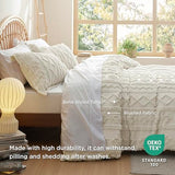 Bedsure Boho Twin Duvet Cover, Soft & Comfortable Elegant Design Boho Bedding for Decoration, Machine Washable Comforter Cover for All Seasons,Includes 1 Duvet Cover & 1 Pillow Sham,Beige Bedsure