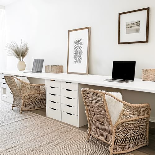 Kaboon 60x24 inches Tabletop, Solid One-Piece Desktop for Sit Stand Desk, Double Desks, L Desk DIY,Wood Countertop Home or Commercial Use,1 inch Thick, White, 23.62" D x 59.1" W Kaboon