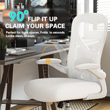 CASASIO Office Desk Chair with Ergonomic Lumbar Support, Extra-Thick Seat Cushion, Flip-up Arms, Breathable Mesh Back, Computer Task Chair for Home Office CASASIO