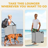 Yaheetech 26.4" Tanning Chair with Face Hole, Adjustable 5-Position Folding Chaise Lounge Chairs, Outdoor Lounge Chairs for Lawn, Beach, Patio, Gray