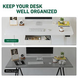 FEZIBO 40 x 24 Inches Standing Desk with Drawer, Adjustable Height Electric Stand up Desk with Storage, Sit Stand Home Office Desk, Ergonomic Computer Desk, White FEZIBO