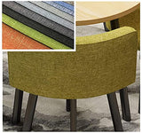 Mfallon Round Conference Table Small Meeting Room Coffee Table Set w/ 4 Chair, Office Business Guest Reception Table, Simple Dining and Chair Set of 4 Leisure Combination (Color : Black Cloth) Mfallon