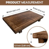 Lyfe Simple Wood Riser for Decor - Rustic Pedestal Stand - Handmade Small Wood Tray - Soap Tray for Kitchen Sink, Dish Soap Tray, Wood Tray for Bathroom, Wooden Stand for Display (Brown, 12 x 7 Inch) Lyfe Simple