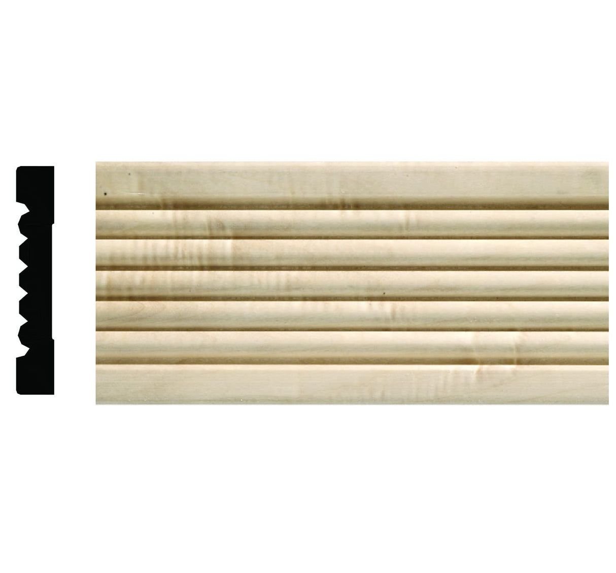 1753-4FTWHW Unfinished White Hardwood Casing Moulding ORNAMENTAL