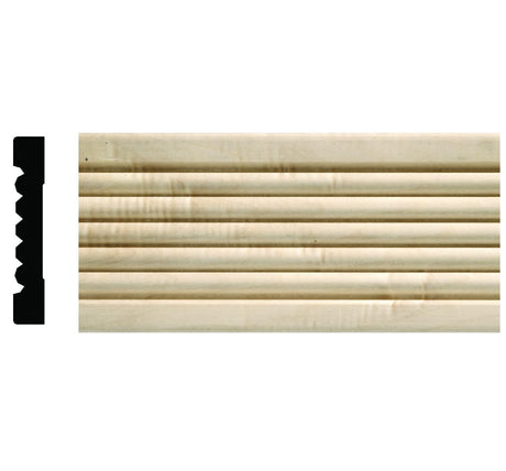 1753-4FTWHW Unfinished White Hardwood Casing Moulding ORNAMENTAL