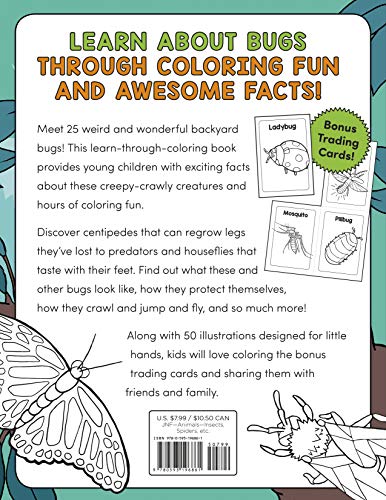 Bug Book for Kids: Coloring Fun and Awesome Facts (A Did You Know? Coloring Book) WoodArtSupply
