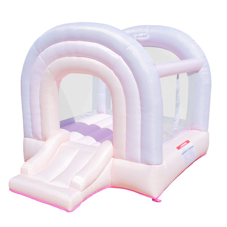 Bounceland Daydreamer Cotton Candy Bounce House, Pastel Bouncer with Slide, 8.9 ft L x 7.2 ft W x 6.7 ft H, UL Blower Included, Basketball Hoop, 30 Pastel Plastic Balls, Trendy Bouncer for Kids Bounceland