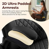 AreShark Cross Legged Office Chair: ADHD Criss Cross Desk Chair with Wheels & Stretchable Rotating Footrest - Height Adjustable Wide Yoga Kneeling Meditation Chair with Flip-up Armrests Back Support AreShark