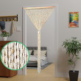 Transcosy Bamboo Beaded Curtain for Doorways Handmade Door Beads Boho Beaded Room Doorway Curtain Natural Wood Divider for Closet Entrance Window Decor (Nature, 90×190cm/35×75in) Transcosy