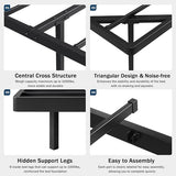 GalnFu Twin Size Floating Bed Frame with LED Lights and Charging Station, Metal Platform Bed with Power Outlet, Heavy Duty Steel Slats Support, Noise Free, No Box Spring Needed, Easy Assembly GalnFu