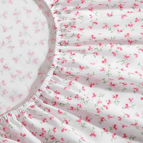 Betsey Johnson - Full Bed Sheets, Super Soft & Lightweight Bedding with Matching Pillowcases, Fade & Wrinkle Resistant (Ballet Floral Pink, Full) Betsey Johnson