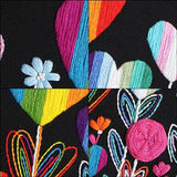 Louise Maelys Flower Beginners Embroidery Kits,Cross Stitch Kit for Adults,DIY Needlepoint with LGBT Love Pattern,Including Cloth, Needles,Threads and Instruction