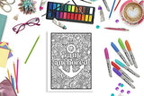 Mindfulness Coloring Book for Teens & Adults WoodArtSupply
