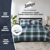 Madison Park Essentials Parkston Plaid Comforter, Matching Sham, 3M Scotchguard Stain Release Cover, Hypoallergenic All Season Bedding-Set, Twin/TwinXL, Navy, 2 Piece Madison Park