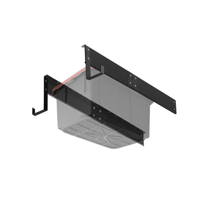 Overhead Garage Storage Rack System – Heavy-Duty Adjustable Ceiling Rails for Totes, Fits Most Storage Bins (8 Sets Hold 4 Bins Each)