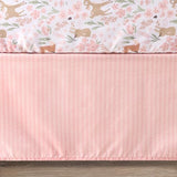 The Peanutshell 3 Piece Baby Crib Bedding Set for Girls - Newborn, Infant & Toddler Nursery Bed Set Decor with Fitted Crib Sheet, Dust Ruffle Comforter - Fairytale Forest The Peanutshell
