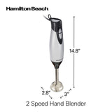 Hamilton Beach 4-in-1 Electric Immersion Hand Blender with Handheld Blending Stick, Whisk + 3-Cup Food & Vegetable Chopper Bowl, 2-Speeds, 225 Watts, Silver and Stainless Steel (59765) Hamilton Beach
