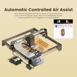 LONGER RAY5 40000mW Laser Engraver with Air Assist,3.5” Color Touch Screen, App Offline Control, High-Precision Laser Cutter for Wood, Metal, Acrylic, Tumblers & Cylindrical Objects Longer
