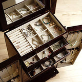 Hives and Honey Cabby Fully Locking Jewelry Cabinet, CHERRY Hives and Honey