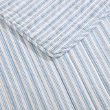 Nautica - Twin Quilt Set, Reversible Cotton Bedding with Matching Sham, Casual Home Decor for All Seasons (Coleridge Stripe Light Blue, Twin) Nautica