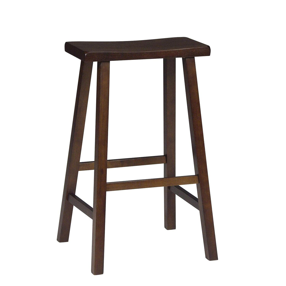 International Concepts 24-Inch Saddle Seat Barstool, Aged Black IC International Concepts