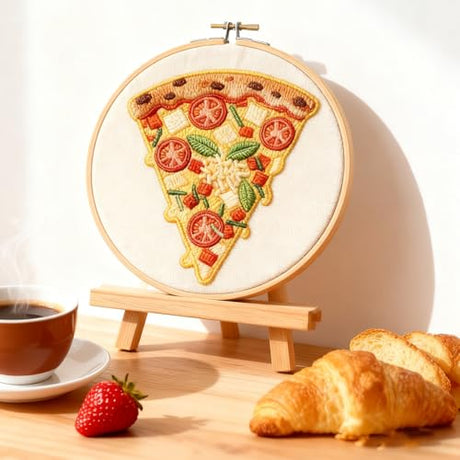 BEUNITONE 4 Set Strawberry Embroidery Kit for Beginners, Food/Drink Needlepoint Kits for Adults with Hoops, Instructions and Full Kit, Personalized Hand Embroidery Patterns for Cloth and Home Decor BEUNITONE
