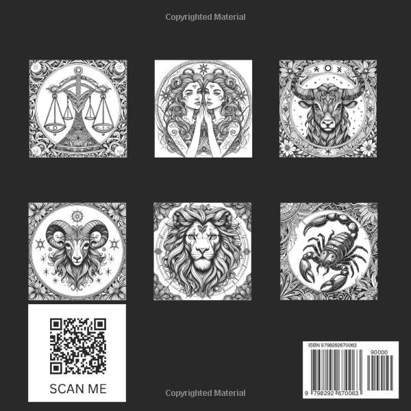 Zodiac Dreams: A Mystical Coloring Book.: Explore the Stars and Awaken Your Inner Spirit Through Art. (50 Unique Images Coloring Books with an Artistic Flair) Majosta