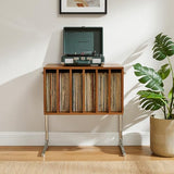 Crosley Furniture Lily Record Player Stand with Vinyl Storage, Stores up to 90 Records, Turntable Stands, Walnut Crosley Furniture