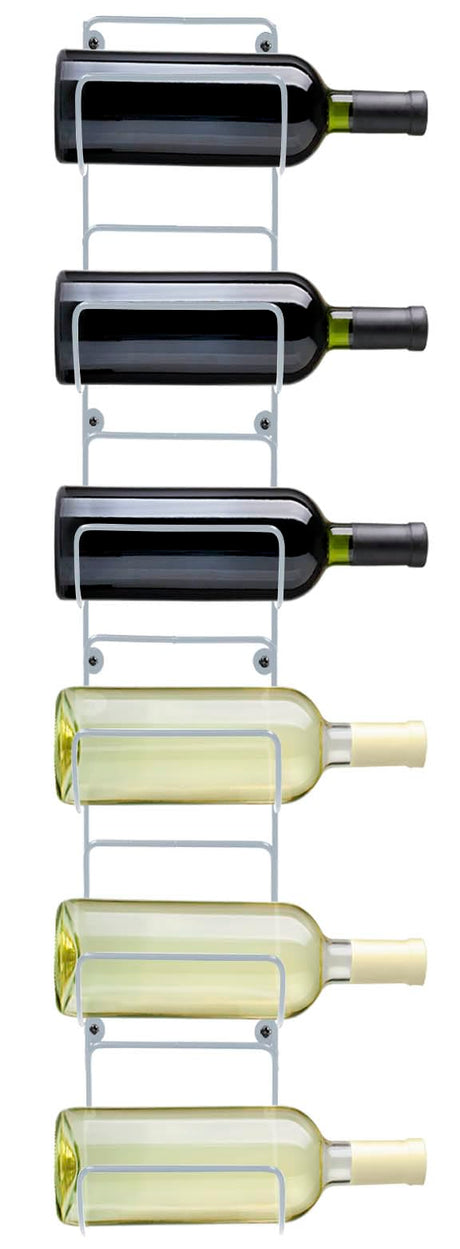 Sorbus Towel Rack Wall Mount – 6 Compartments of White Metal Towel Holder for Bathroom Decor Sets, Organizer for Linens, Gym, Rv, Door, Cabinet - Wine Rack Wall Mounted for Kitchen, Bar, Wine Cellar Sorbus