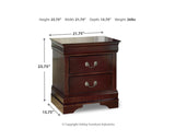 Signature Design by Ashley Alisdair Traditional 2 Drawer Nightstand, 23.75" Tall, Dark Brown Signature Design by Ashley