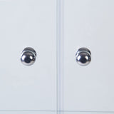 Zipzop Contemporary 4-Shelf Glass Display Cabinet with Two Doors in Upgrade Black Zipzop