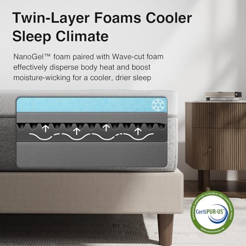 Novilla King Size Mattress 10 Inch, Gel King Memory Foam Mattress in a Box with Comfort Foam for Pressure Relief & Body Support & Cool Night Sleep, CertiPUR-US Certified Novilla