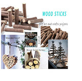 LAZACA Craft Sticks, Wood Sticks Crafting Twigs Crafts Log Toy DIY Vase Fillers Pumpkin Stems Rustic Decorations Ornaments,Loose Parts Play Materials LAZACA