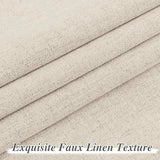StangH Full Blackout Linen Curtains 84 inches Long, Extra Wide Pinch Pleated Living Room Darkening Drape Neutral Boho Energy Saving Sliding Door for Home Office, W72 x L84, 1 Panel StangH