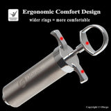 Ofargo 304-Stainless Steel Meat Injector Syringe Kit with 4 Marinade Needles for BBQ Grill Smoker, 2-oz Large Capacity, Both Paper User Manual and E-Book Recipe OFG