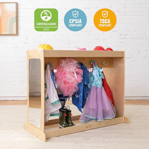 ECR4Kids Streamline Dress-Up Island, Costume Organizer, Natural ECR4Kids
