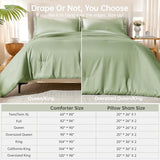 MUXHOMO Green Queen Comforter Set, All Season Ultra Soft Down Alternative Bedding - 3 Piece Lightweight Bed Set Includes 1 Comforter (90"x90") and 2 Pillow Shams (20"x26")