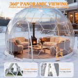 Garden Dome Tent, 12 x 7.2 ft Outdoor Clear Tent House for 4-7 Person, Waterproof PVC Bubble Dome House for Backyard Party Camping WUHUWOO