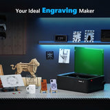 Gluwphy Laser Engraver Machine 5000mW(5W) Enclosed Diode Laser Cutter for Beginner, Class 1 Safety Laser Engraving Machine for Wood, Metal,Black Gluwphy
