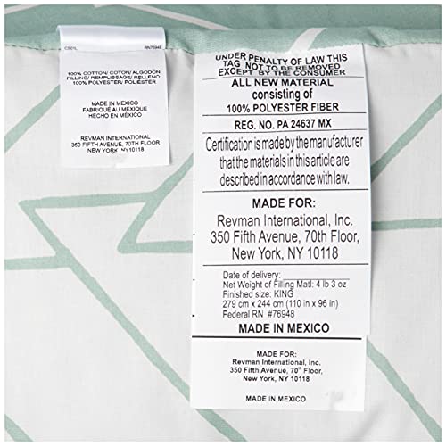 City Scene - King Comforter Set, Soft & Reversible Cotton Bedding for Year Round Comfort, 3 Piece Bed Set with Matching Pillowcases (Ceres Mint) City Scene