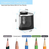 Aogwat Pencil Sharpener Electric Pencil Sharpener for Kids, Blade to Fast Sharpen, Suitable for No.2/School/Classroom/Office/Home (Black) Aogwat
