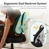 AreShark Criss Cross Office Chair with Armrest Wheels & Stretchable Rotating Footrest, Ergonomic Cross Legged Swivel Chair with Back Support& Adjustable Height for Yoga Kneeling Meditation Home Office AreShark