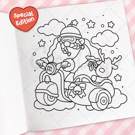 Cozy Christmas: Coloring Book for Adults and Kids (Cozy Spaces Coloring) WoodArtSupply