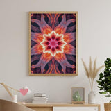 TZTTZT Diamond Art Kits for Adults - Fiery Floral Kaleidoscope Pattern Diamond Painting Kits for Adults Beginner, Frameless Diamond Painting Craft for Home Wall Decor TZTTZT