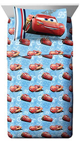 Disney/Pixar Cars 95 Full Size 4 Piece Sheet Set with Lightning McQueen (Offical Disney/Pixar Product) Jay Franco