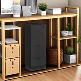 VASAGLE 3 Drawer File Cabinet, File Cabinet with Lock, Printer Stand, Office Filing Cabinet Organizer, for A4 and Letter Size Files, Ink Black UOFC055B16 VASAGLE