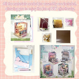 Flever Dollhouse Miniature DIY House Kit Creative Room with Furniture for Romantic Valentine's Gift (Yummy Candy)