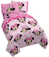 Jay Franco Disney Minnie Mouse Hearts N Love 4 Piece Twin Bed Set - Includes Reversible Comforter & Sheet Set - Super Soft Fade Resistant Microfiber - (Official Disney Product) Jay Franco