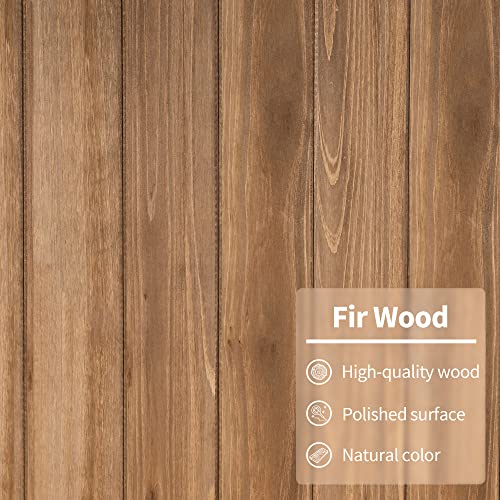 MCombo Outdoor Wood Storage Cabinet, Small Size Garden Cupboard with Door and Shelves, Outside Tools Shed for Patio (30.3"x21.2"x53.9") 0733 (Beige) MCombo